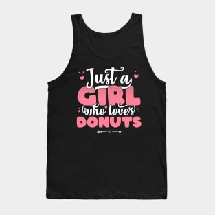 Just A Girl Who Loves donuts - Cute donut lover gift graphic Tank Top